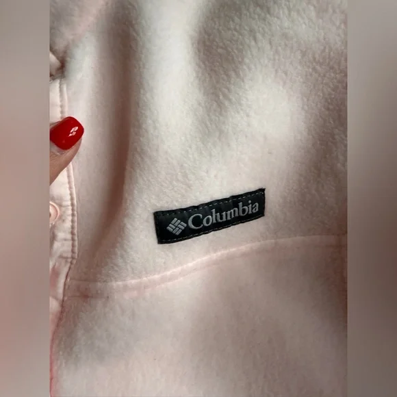 Women's Pink Fleece Sweater (Columbia Sportswear) - Picture 5 of 8